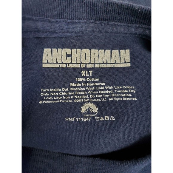 Anchorman I'm Kind Of A Big Deal Funny Blue Shirt Mens Sz XL Tall Navy Blue - Picture 6 of 6